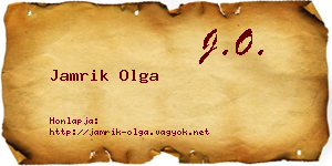 Jamrik Olga névjegykártya
