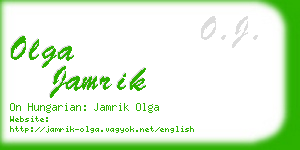 olga jamrik business card